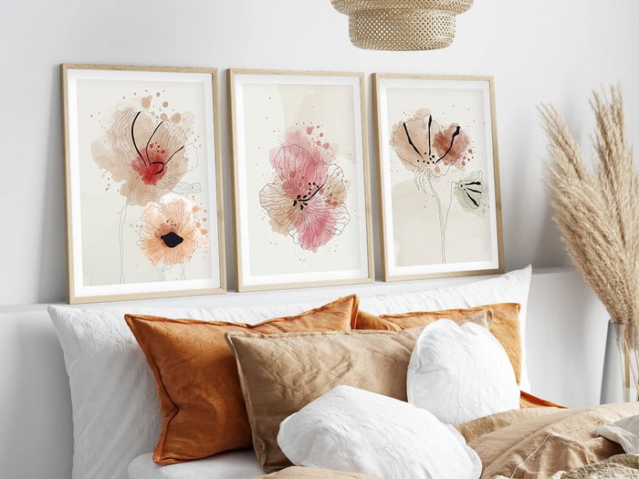 Wallity Cuadro Decorativo Enmarcado Huhu205 - 30 x 40 cm (3 Piezas) Wallity Cuadro Decorativo Enmarcado Huhu205 - 30 x 40 cm (3 Piezas)